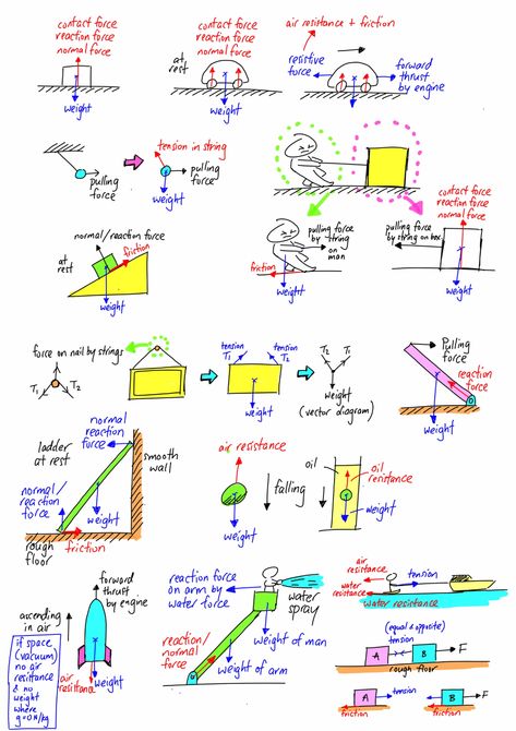 Free-body Diagram | Evan's Space Longitudinal Wave, Physics Problems, Ap Physics, Physics Lessons, Physics Concepts, Learn Physics, Engineering Notes, Physics Classroom, Basic Physics