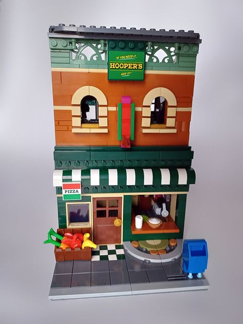 123 Sesame Street Hooper's Store Modular | I wasn't sure wha… | Flickr Big Lego Sets, Lego House Ideas, City Neighborhood, City Ideas, Big Lego, Lego Buildings, Awesome Lego, Lego Modular, Lego Craft