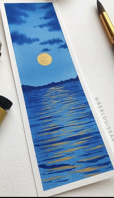 Book Mark Painting Ideas Easy, Painting Ideas Bookmark, Easy Bookmarks Painting, Bookmark Painting Ideas Watercolor, Acrylic Painting Bookmarks, Painted Book Marks, Watercolor Art Bookmarks, Book Mark Painting Ideas, Easy Watercolor Bookmark Ideas