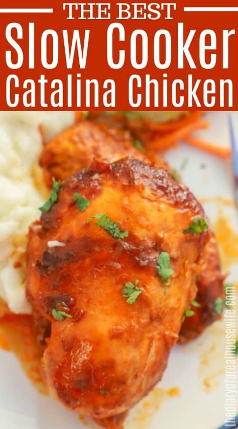 Catalina Chicken, Chicken Slowcooker, Slow Cooker Creamed Corn, Chicken Breast Slow Cooker, Recipe Slow Cooker, Crockpot Chicken Breast, Diner Recept, Easy Dinner Recipe, Slow Cooker Dinner