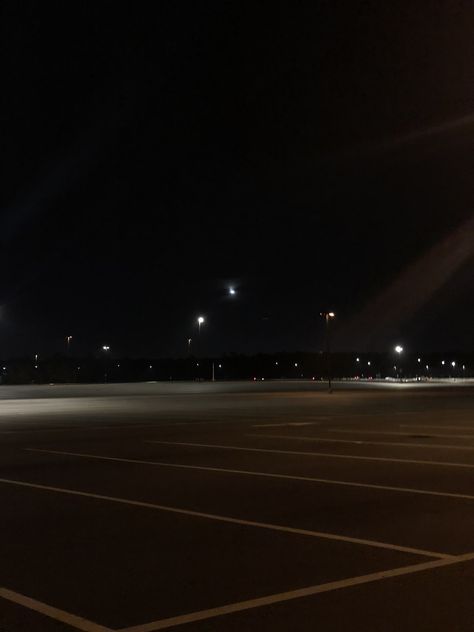 Late Night Parking Lot Aesthetic, Walmart Parking Lot Night, Night Parking Lot Aesthetic, Parking Lots Aesthetic, Parking Lots At Night, Parking Aesthetic Photo, Dark Parking Lot Aesthetic, Liminal Space Parking Lot, Parking Lot At Night Aesthetic