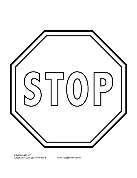 Parar Stop Sign Template, Alphabet Objects, Pizza Shapes, March Themes, Transportation Preschool, Shapes Preschool, Transportation Theme, Sign Image, Traffic Signal