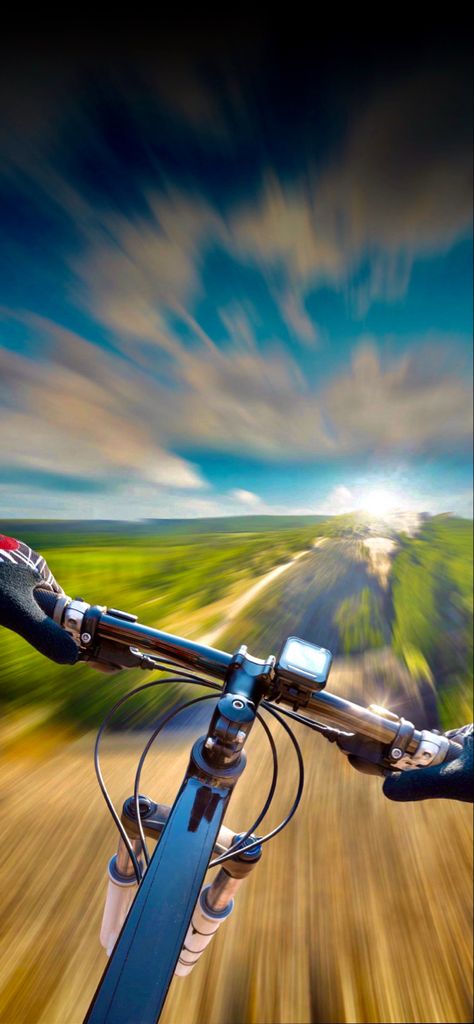 Cycling Wallpaper Iphone, Biking Wallpaper, Train Tracks Photography, Bicycle Wallpaper, Vintage Space Art, Bicycle Pictures, Beautiful Summer Wallpaper, Cool Pictures For Wallpaper, Fire Image