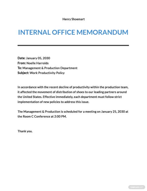 Internal Office Memo Template Memorandum Letter Sample, Memorandum Example, Memo Format, Business Memo, Internal Memo, Office Memo, Memo Template, Work Productivity, Media Literacy