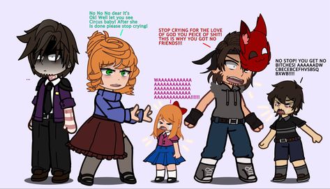 Afton Family Gacha, Fnaf Book, Family Songs, Afton Family, Lovely Family, Fnaf Movie, Fnaf Comics, Comic Art Girls, Fnaf Characters