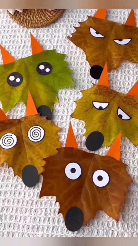 Fun Fall Crafts, Fall Arts And Crafts, Toddler Arts And Crafts, Leaf Crafts, Fall Crafts For Kids, Autumn Crafts, Toddler Art, Childrens Crafts, Kids Easter