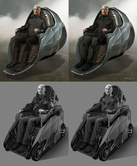 Some X-MEN: DAYS OF FUTURE PAST Concept Art Marvel Concept Art, Wheelchairs Design, Arc Reactor, Professor X, Concept Art World, Iron Man Armor, Wheel Chair, Days Of Future Past, Flight Suit