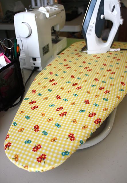 ironing board cover tutorial-NEED TO MAKE! Diy Ironing Board Covers, Diy Ironing Board, Craft Furniture, Ironing Board Cover, Sewing Tricks, Ironing Board Covers, Board Covers, Needle Crafts, Ironing Board