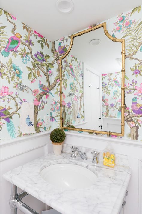 Wallpaper Outside, Palace Of Fontainebleau, Diana Rose, Bathroom Makeovers, Bathroom Design Luxury, Bathroom Designs, Dream House Interior, Duck Egg, Florida Home