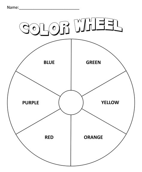 Color Wheel Worksheet For Kindergarten Colour Wheel Printable, Teaching The Color Wheel, Color Wheel Kindergarten, Color Wheel Blank Template, The Colour Wheel, Color Wheel For Kindergarten, Free Color Wheel Printable, Color Wheel Activities For Kids, 1st Grade Color Wheel Art Project