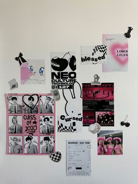 K Pop Wall Collage Ideas, Kpop Room Poster Ideas, Kpop Wall Decor, Kpop Printables, Kpop Wall, Posters On Wall Bedroom, Poster Collage, Kpop Room, Photo Wall Decor