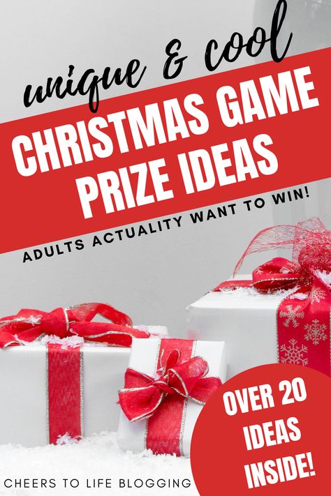 Unique and cool game prize ideas for adults. You can use these party game prizes for your saran wrap ball game, oven mitt game or any Christmas game of your choice. Either way, your guests will actually want to win these surprise Christmas gifts! #christmasgiftideas #christmasgameprizes #saranwrapballgameprizes Inexpensive Game Prizes, Game Prizes For Adults, Christmas Game Prizes, Prize Ideas For Adults, Prizes For Adults, Game Prize Ideas, Bingo Prize Ideas, Christmas Party Prizes, Christmas Prizes