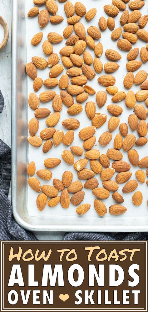 How To Roast Almonds, Roast Almonds, Roasted Almonds Recipe, Gluten Free Snack, Meat Recipes For Dinner, How To Roast, Nut Recipes, Roasted Nuts, Savory Appetizer