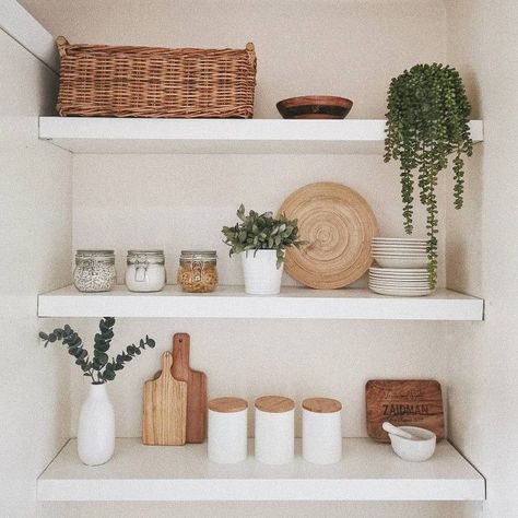 [Ad] 79 Impressive Open Shelves Kitchen Styling Ideas You Have To See This Autumn #openshelveskitchenstyling Neutral Kitchen Shelf Decor, Open Shelves Decor Kitchen, Neutral Kitchen Decor Apartment, Kitchen Decor Open Shelves, Minimalist Kitchen Shelves, Open Kitchen Shelf Decor, How To Style Open Shelves In Kitchen, Style Open Shelves In Kitchen, Kitchen Shelf Styling Modern