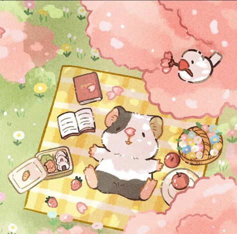 Hamster Wallpaper, Pig Illustration, 강아지 그림, 캐릭터 드로잉, Chibi Drawings, Cute Doodle Art, Hello Kitty Items, Cute Animal Drawings, Cute Creatures