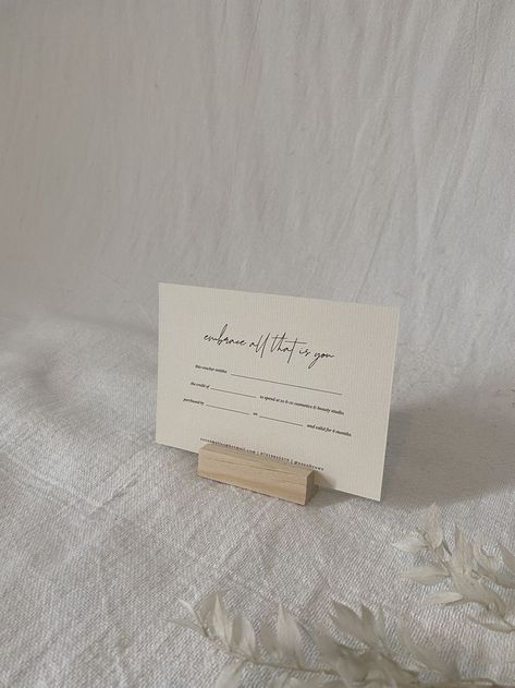 Beauty Gift Voucher Design, Luxe Branding, Cream Branding, Handmade Paper Gifts, Gift Voucher Design, Boho Branding, Voucher Design, Salon Logo Design, Modern Brands