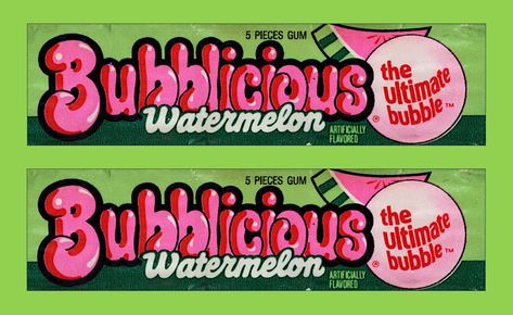 🍉Bubblicious Watermelon Gum (1987). Bubblicious Gum, Watermelon Gum, Gum Flavors, Beautiful Landscapes, Childhood Memories, Gum, Watermelon, Bubbles, Candy