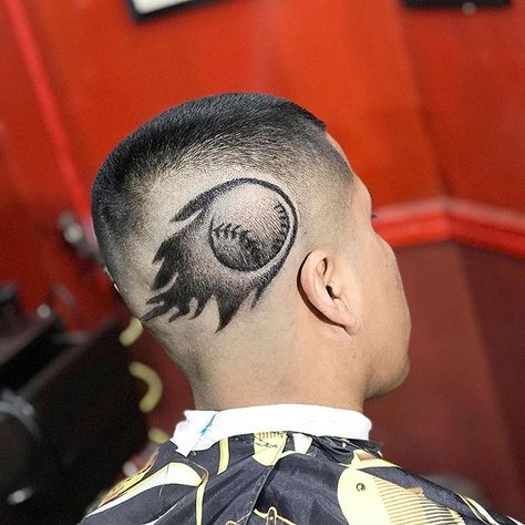 Baseball Fade Haircut, Baseball Hair Design, Baseball Haircuts, Hair Designs For Boys, Faux Hawk, Haircut Designs, Kids Hair Cuts, Mens Hair Trends, Bald Fade