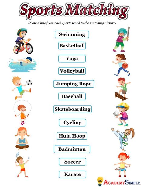 #academysimple#worksheets #printable #primaryschool #elementaryschool #academia #kidsactivitiesij #activitiesforkids #cram #homeschooling #educationalresources #download #pdf #practice #learning #studentfocusededucation #education #vocabulary #words #grade2 #english #learnenglish #sportsrelatedwords Education Vocabulary, English Reading Skills, Sport English, Learning Vocabulary, Kids Word Search, English Today, English Lesson Plans, Alphabet Worksheets Preschool, Learning English For Kids