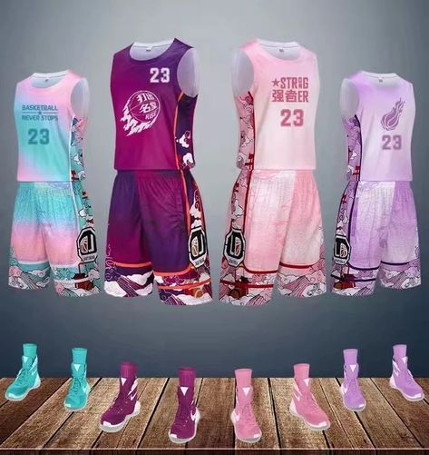 Basketball Jersey Sets Sport Kit Clothes Women shirts Breathable Material Sleeveless Shirts Sport Shorts Suit Sports Jersey Outfit, Cool Basketball Jerseys, Basketball Jersey Outfit, Basketball Kit, Basketball Uniforms Design, Basketball T Shirt Designs, Best Jersey, Fitness Wear Women, Sports Jersey Design