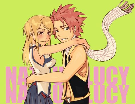 Natsu and Lucy from Fairy Tail For Nalu Week on tumblr-- Day 2! Lucy X Natsu, Natsu E Lucy, Fairy Tail Photos, Natsu Fairy Tail, Fairy Tail Natsu And Lucy, Natsu X Lucy, Fariy Tail, Fairy Tail Love, Anime Fairy Tail