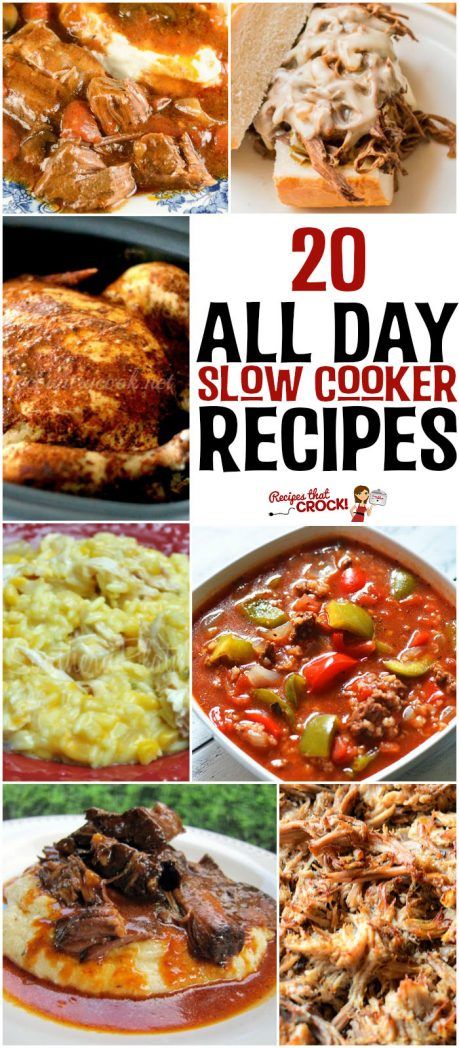 20 All Day Slow Cooker Recipes: Do you wish you had more ALL DAY slow cooker recipes that you fix in the morning and come home to a perfectly cooked meal? We have pulled together our favorite long cooking crock pot recipes and asked the best cooks we know to tell us theirs as well. Mississippi Roast, Pork Carnitas, Crock Pot Stuffed Pepper Soup, Slow Cooker Cheesy Chicken and Rice, BBQ Whole Chicken, Steak Tacos, Philly Cheesesteak and much, much more! All Day Slow Cooker Recipes, Crock Pot Food, Crock Pot Freezer, Cooked Meal, Crock Pot Recipes, Recetas Keto, Crockpot Dishes, Smoker Recipes, Recipes Crockpot