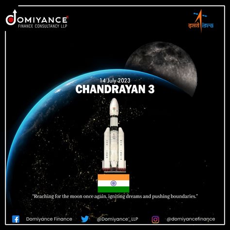 "India's Voyage to the Moon Continues: Chandrayaan 3 Sets Its Sights on Lunar Exploration" #domiyance #domiyancefinance #Chandrayan3 #ISRO #isronews #chandrayan #earth #moon #india #indianscientists Chandrayan 3 Moon Mission, Chandrayan 3 Successful Landing, Chandrayan 3 Image Launch, Chandrayan 3 Landing On Moon, Chandrayan 3 Mission, Chandrayan 3 Landing, Chandrayan 3 Poster, Chandrayan 3 Poster Drawing, Chandrayan 3 Image