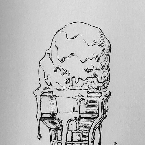 Indigo Nautilus on Instagram: "Inktober 2023 Day 7: Drip 🍨 #inktober #inktober2023 #penandink #penandinkdrawing #sketchbookdrawing #inktober2023drip #inktober2023day7 #inktober2023day7drip #drip #icecream #cleaningcrew #summertime" Inktober 2023 Drip, Drip Inktober, Drip Drawing, Inktober 2023, Sketchbook Drawings, October 7, Day 7, Ink Pen Drawings, Nautilus