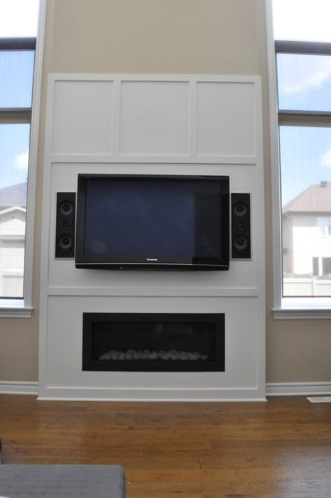 Board And Batten Fireplace With Tv, Board And Batten Tv Wall, Batten Fireplace Wall, Board And Batten Fireplace Wall, Board And Batten Fireplace, Board And Batten Diy, Living Room W Fireplace, Batten Diy, Fireplace With Tv