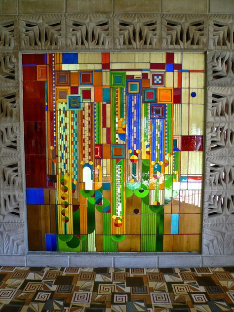 Frank Lloyd Wright Stained glass at the Biltmore Hotel | by phxdailyphotolady Frank Lloyd Wright Stained Glass, Lead Light, Biltmore Hotel, The Biltmore, Mosaic Stained, زجاج ملون, Art Stained, Stained Glass Designs, Chihuly