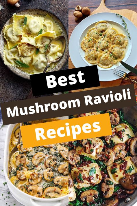 TOP 15 MUSHROOM RAVIOLI RECIPES FOR FLAVOR Mushroom Ravioli Filling Recipe, Frozen Mushroom Ravioli Recipes, Chicken Mushroom Ravioli, Mushroom Ravioli Soup, Mushroom Ravioli Casserole, Mushrooms Ravioli, Sausage Ravioli Recipe, Mushroom Ravioli Recipe, Homemade Ravioli Dough