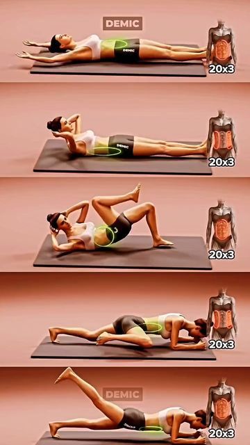 Side Leg Raises, Cobra Stretch, Six Abs, Crunches Workout, Bicycle Crunches, Ab Workout, Lean Body, Yoga Health, Nagano