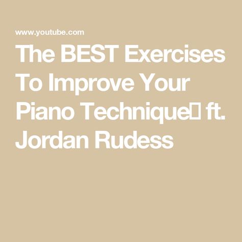 The BEST Exercises To Improve Your Piano Technique🔥 ft. Jordan Rudess Piano Technique, Jordan Rudess, Dream Theater, Best Exercises, Music Theory, Theater, Piano, Improve Yourself, Jordan