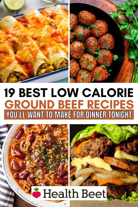 Low Calorie Ground Beef Recipes, Low Carb Ground Beef Recipes, Healthy Ground Beef, Healthy Beef Recipes, Ground Beef Recipes Healthy, Healthy Low Calorie Meals, Low Calorie Dinners, High Protein Low Calorie, Best Low Carb Recipes