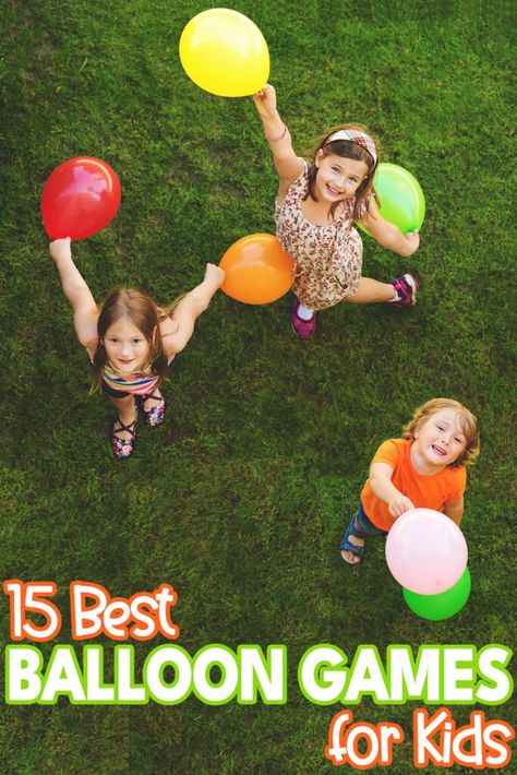 15 Balloon Games for Kids Games With Balloons Indoor, Games With Balloons For Kids, Kids Relay Races, Balloon Games For Kids, Balloon Party Games, Toddler Party Games, Balloon Games, Games To Play With Kids, Games For Children