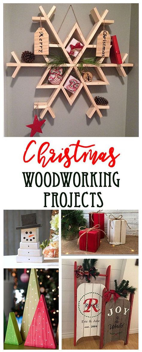 Easy Christmas woodworking projects.  15 ideas that you can build out of wood for the holiday season. Easy woodworking projects all the way to more complex carpentry! Christmas Woodworking Projects, Holiday Woodworking Projects, Christmas Woodworking, Wood Crafting Tools, Woodworking Project Plans, Small Woodworking Projects, Diy Simple, Navidad Diy, Popular Woodworking