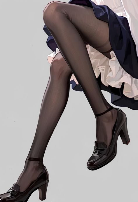 Leg Reference, Art Tutor, Ballerina Outfit, Drawing Clothes, Shoe Art, Anime Poses Reference, Digital Art Tutorial, Art Model, Drawing Reference Poses