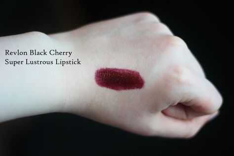 Revlon Super Lustrous Lipstick // Black Cherry Revlon Red Lipstick, Revlon Black Cherry, Black Cherry Lipstick, Cherry Lipstick, Lipstick Dark Red, Revlon Super Lustrous Lipstick, Cherry Lips, Revlon Super Lustrous, Dark Makeup