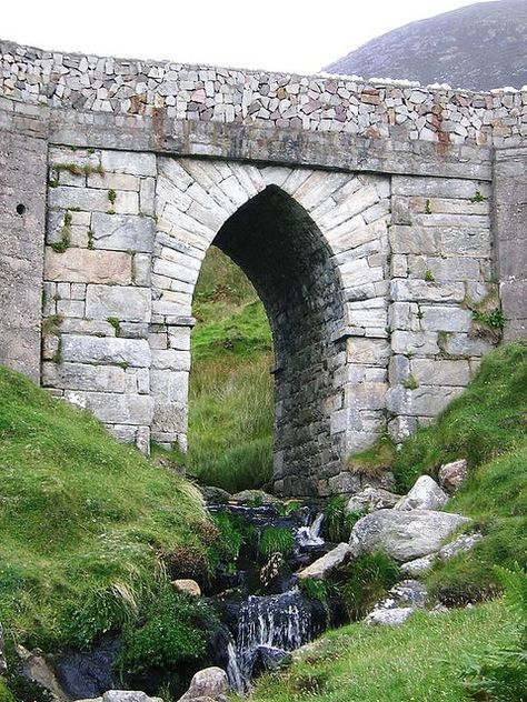 Stone Bridge, Ireland Stone Bridges, Mayo Ireland, Old Bridges, Bridge Over Troubled Water, Stone Masonry, Stone Architecture, Stone Bridge, Old Stone, Covered Bridges