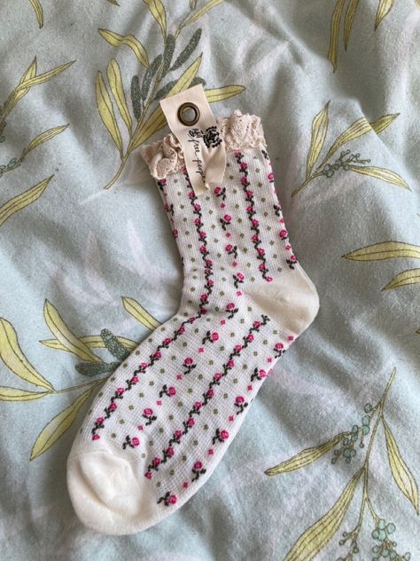 i bought these super cute socks :D #socks #floral #socksdesign #footwear #cottagecore #aesthetic #spring #summer #lace #flowers #fashion #outfits Socks Aesthetic Outfit, Cute Socks Aesthetic, Pretty Socks, Socks Aesthetic, Ruffle Socks, Flower Socks, Floral Socks, Flowers Fashion, Ruffled Socks