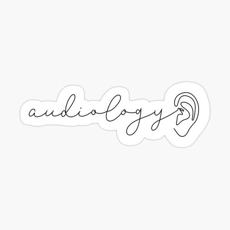 Audiology Aesthetic, University Tips, Speech And Hearing, Macbook Stickers, Merch Ideas, Work Place, Hearing Aids, Laptop Stickers, Sticker Design