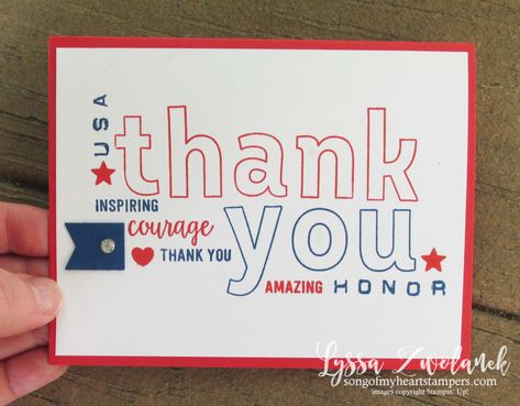 Lined Alphabet stamps stampin up Honor Flight cards mailcall charity project Lyssa patriotic military Homemade Veterans Day Cards, Patriotic Cards, Honor Flight, Military Cards, Patriotic Pictures, Our Song, Charity Project, Alphabet Stamps, Service Projects