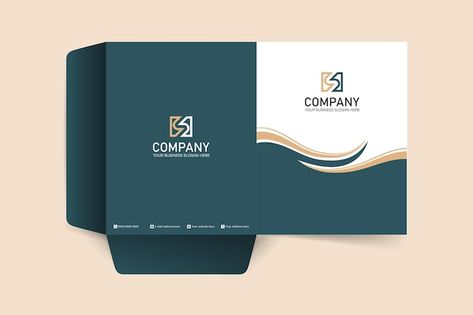 Corporate Folder Design, Corporate Folder, Minimal Presentation, Folder Templates, Presentation Folder, Folder Design, Corporate Identity, Premium Vector, Graphic Resources