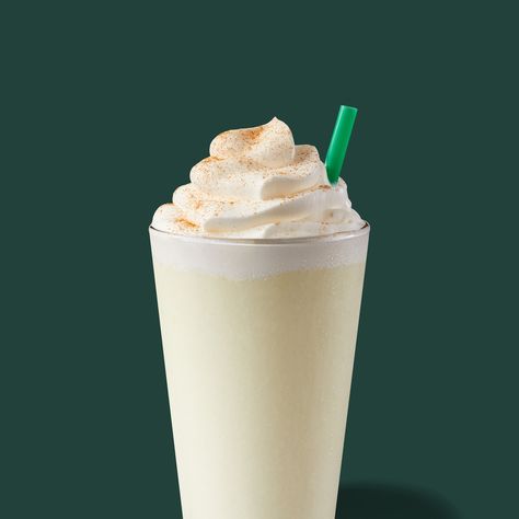 Eggnog Frappuccino, Starbucks Frappuccino Recipe, Frappuccino Starbucks, Chocolate Creme, Starbucks Frappuccino, Starbucks Drink, Starbucks Secret Menu, Secret Menu, Starbucks Recipes