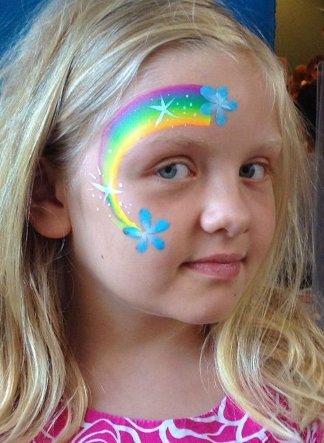 Mermaid Face Paint, Face Painting Unicorn, Easy Face Painting Designs, Rainbow Face Paint, Princess Face Painting, Diy Face Paint, Painting Santa, Christmas Face Painting, Cheek Art