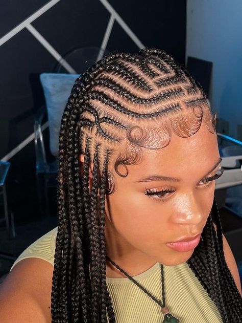 Tribal braids. #cornrows Braids With Designs, Braids Designs, Hair Braid Designs, Braided Hairstyles For Black Women Cornrows, Feed In Braids Hairstyles, Box Braids Hairstyles For Black Women, Braided Cornrow Hairstyles, Cute Box Braids Hairstyles, Braided Hairstyles For Teens