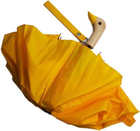 Cute Wooden Handle Yellow Umbrella With Duck Head Three Folding UV Protection Sun and Rain Umbrellas for Children Women Duck Umbrella, Big Umbrella, Lauren Johnson, Support Portable, Cute Umbrellas, Kids Umbrellas, Yellow Umbrella, Duck Head, Compact Umbrella