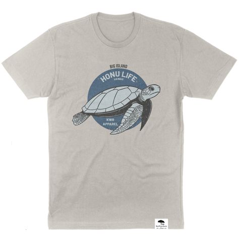 Honu Life Short Sleeve Tee in Cool Grey The Honuʻs (sea turtle) life is woven into the fabric of Hawaii living. They are very special creatures and symbolize longevity, safety, and mana (spiritual energy). This short sleeve tee honors this beautiful sea creature. With a cool grey background and blue circle, the sea turtle graphic pops out for a great visual. This makes a great memento or gift. Product Details 100% combed ringspun cotton fine jersey Heather Gray 90 Cotton/10 Poly Fabric laundered Hawaii Living, Skater Fits, Turtle Graphic, Turtle Shirts, Beautiful Sea Creatures, Trendy Outfits For Teens, Blue Circle, Fits Clothes, Spiritual Energy