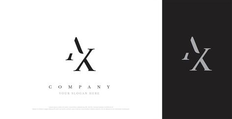 Initial ax logo design vector | Premium Vector #Freepik #vector #business #hotel #luxury #modern Ax Logo Design, Ax Logo, Business Hotel, Hotel Luxury, Notes Inspiration, Design Vector, Armani Exchange, Logo Inspiration, Logo Branding