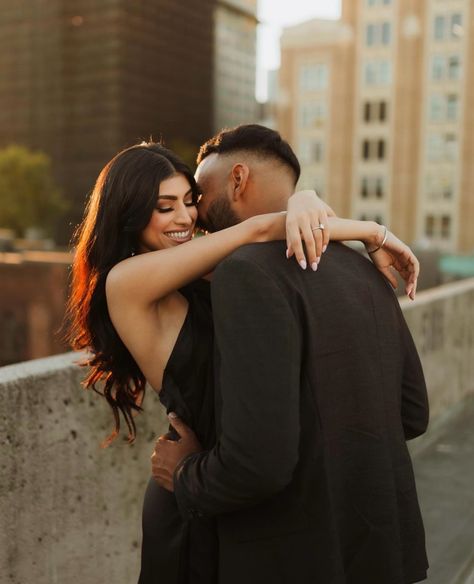 Couples Photoshoot Suit And Dress, Pose With Husband Picture Ideas, Photoshoot Ideas Anniversary, Evening Couple Photoshoot, Engagement Pics Champagne, Formal Anniversary Photo Shoot, Classy Photoshoot Couple, Formal Couple Photoshoot Ideas, Engagement Shoot Black Dress